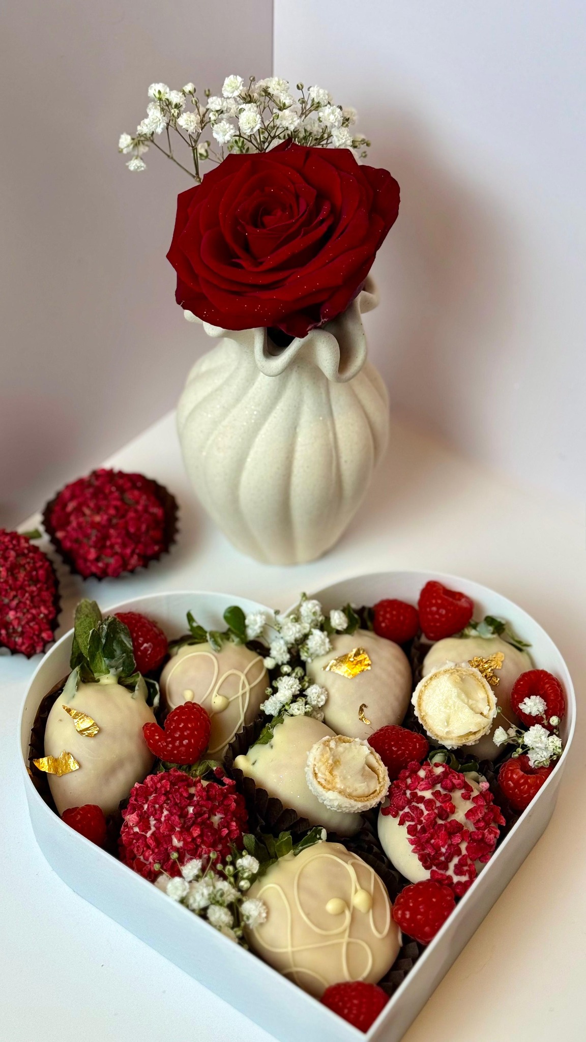 Weiße Heart Box